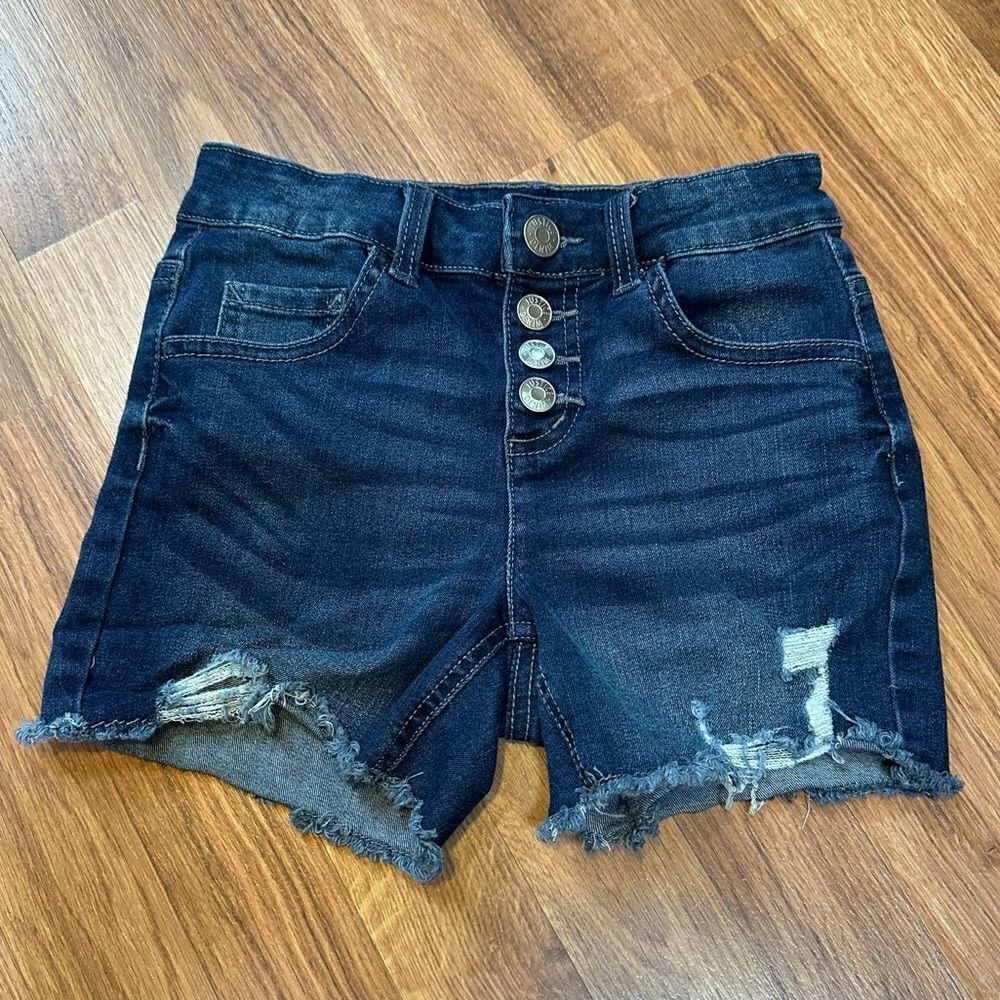 Justice Denim Jean Shorts Distressed Ripped | Girls Size 10